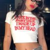 Letter Red Printed White Tee