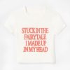 Letter Red Printed White Tee