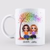 LGBT Doll Couple Sitting Under Tree Personalized Mug