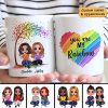 LGBT Doll Couple Sitting Under Tree Personalized Mug