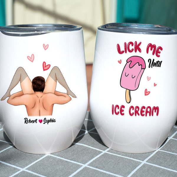 Lick Me Until Ice Cream - Personalized Couple Mug - Gift For Funny Couple