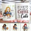 Life Better Cats Chibi Coffee Personalized Mug