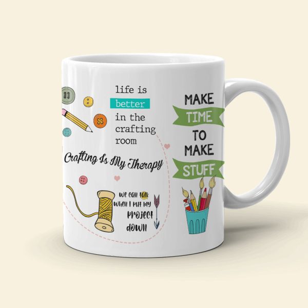 Life Is Better In The Crafting Room Personalized Craft Mug