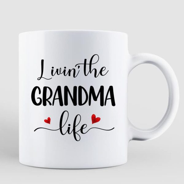 Life Is Better With Grandkids Chin On Hands Christmas Personalized Mug