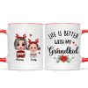 Life Is Better With Grandkids Christmas Gift For Grandma Personalized Mug