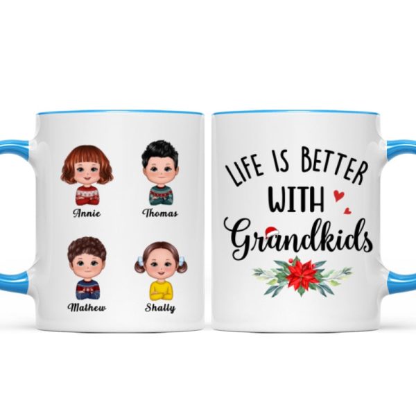 Life Is Better With Grandkids Christmas Personalized Mug