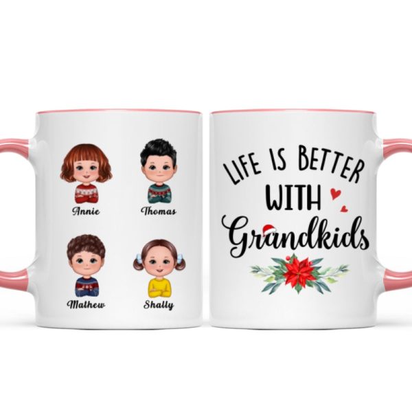 Life Is Better With Grandkids Christmas Personalized Mug