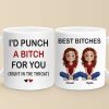 Life Is Better With You By My Side - Bestie Personalized Custom Mug - Gift For Best Friends, BFF, Sister
