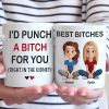 Life Is Better With You By My Side - Bestie Personalized Custom Mug - Gift For Best Friends, BFF, Sister