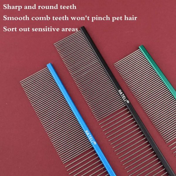 Light Aluminum Pet Comb Professional Dog Grooming Tool 5 Colors