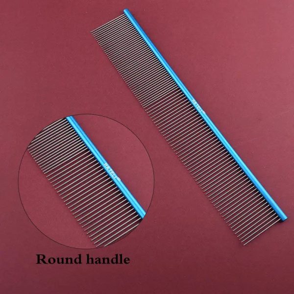 Light Aluminum Pet Comb Professional Dog Grooming Tool 5 Colors