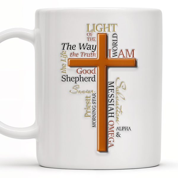 Light Of The Way, The Truth, Good Shepherd, Alpha & Omega, Messiah, Cross and Religious Text - Personalized Custom Coffee Mug - FTH069_MG