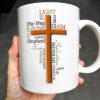 Light Of The Way, The Truth, Good Shepherd, Alpha & Omega, Messiah, Cross and Religious Text - Personalized Custom Coffee Mug - FTH069_MG