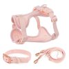 Light Pink Double Dog Leash Set - Adjustable PVC Harness