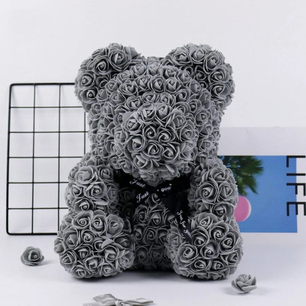 Lighted Rose Flower Teddy Bear 25cm Gift Box Edition