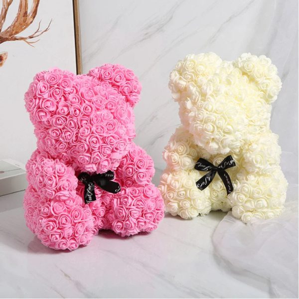 Lighted Rose Flower Teddy Bear 25cm Gift Box Edition