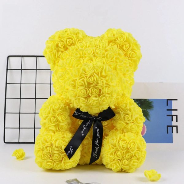 Lighted Rose Flower Teddy Bear 25cm Gift Box Edition