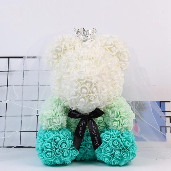 Lighted Rose Flower Teddy Bear 25cm Gift Box Edition