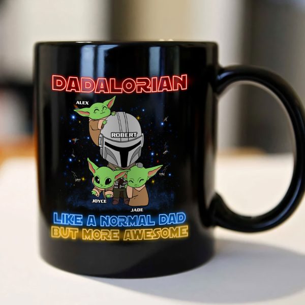 Like A Normal Dad But More Awesome - Personalized Black Mug