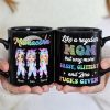Like A Regular Mom But Way More Sassy, Personalized Mug, Gift For Mom, Mother's Day Gift, Unicorn Mom And Daughters