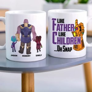 Like Father Like Children... Oh Snap, Personalized Dad Mug 08hudt100623
