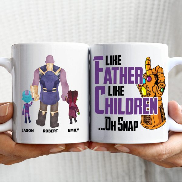 Like Father Like Children... Oh Snap, Personalized Dad Mug 08hudt100623