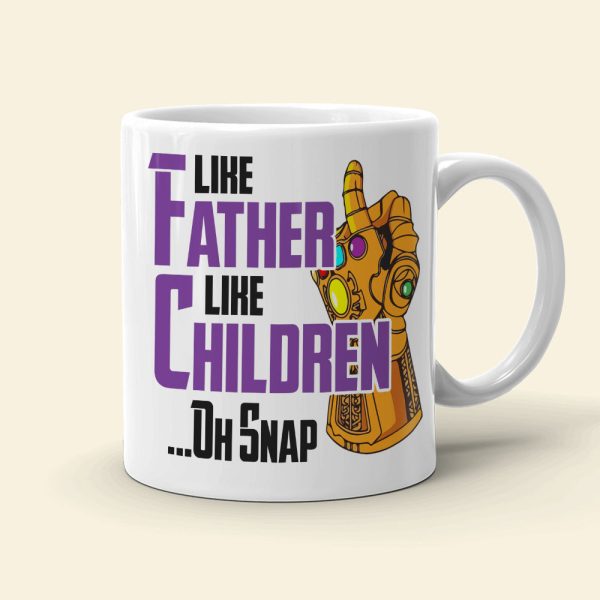 Like Father Like Children... Oh Snap, Personalized Dad Mug 08hudt100623