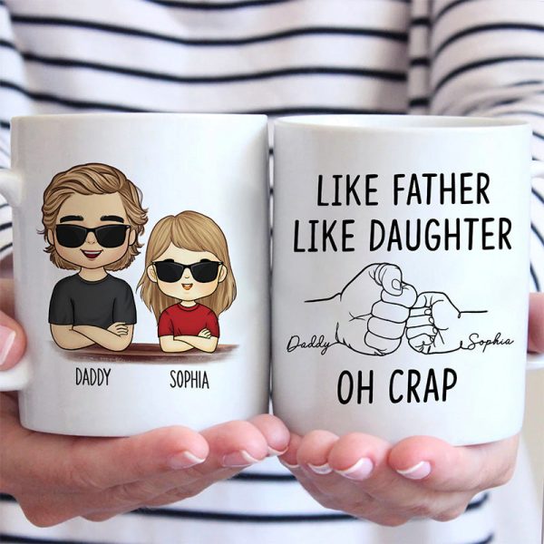 Like Father Like Daughter - Family Personalized Custom Mug - Gift For Family Members