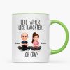 Like Father Like Daughter Oh Crap - Personalized Mug - Funny Christmas Gift from Dad to Daughter