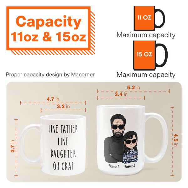 Like Father Like Daughter Oh Crap - Personalized Mug
