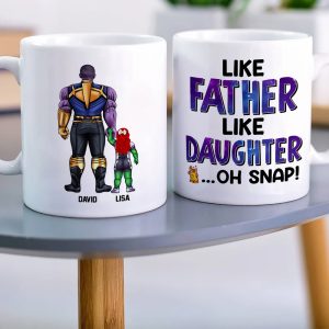 Like Father Like Daughter Personalized Coffee Mug DR-WHM-03QHDT130523TM
