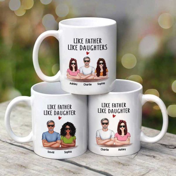 Like Father Like Daughter Real Man Personalized Mug