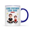 Like Father Like Daughter Son Cartoon Funny Style Personalized Mug, Gift For Dad