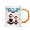 Like Father Like Daughter Son Cartoon Funny Style Personalized Mug, Gift For Dad