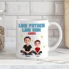 Like Father Like Daughter Son Cartoon Funny Style Personalized Mug, Gift For Dad