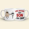 Like Father Like Son/Daughter Personalized White Mug, Gift For Family