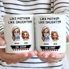 Like Mother Father Like Daughter Son Oh Crap Pixel Art - Personalized Mug