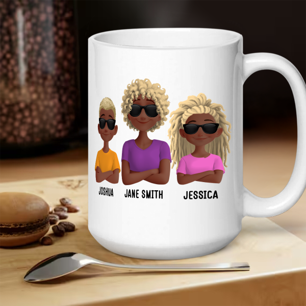 Like Mother Like Children Customizable Cartoon Cup with Hand Gesture Design Best Mother's Day Gift