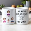 Like Mother Like Children Customizable Cartoon Cup with Hand Gesture Design Best Mother's Day Gift