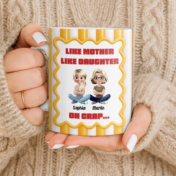 Like Mother Like Daughter, Animated Characters - Personalized Custom Coffee Mug - DAU295_MG
