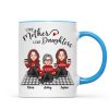 Like Mother Like Daughter Cute Mother Daughter Sitting On Mat Personalized Mug
