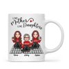 Like Mother Like Daughter Cute Mother Daughter Sitting On Mat Personalized Mug