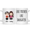 Like Mother Like Daughter Doll Woman Sitting Watercolor Style Personalized Mug