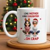 Like Mother Like Daughter With Cartoon Characters - Personalized Custom Coffee Mug - FAM773_MG