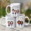 Like Mother Like Daughters Watercolor Style Women Sitting Gift For Mom Daughters Personalized Mug