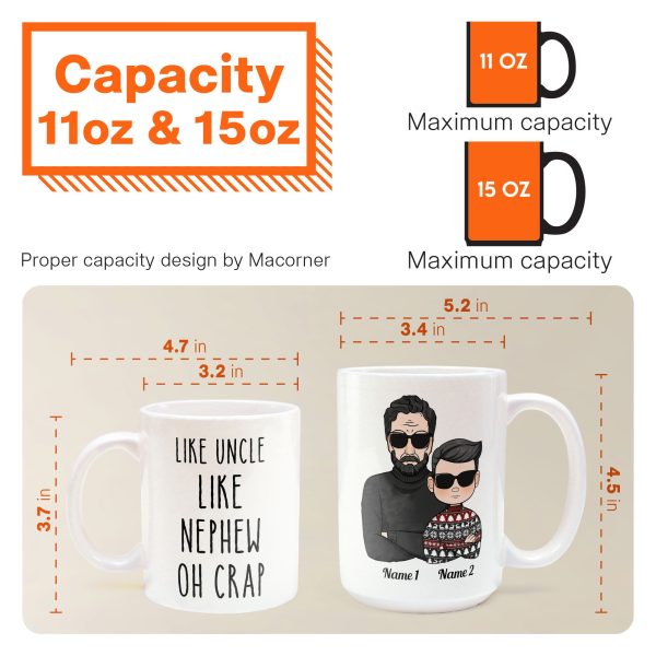 Like Uncle Like Nephew Oh Crap - Personalized Mug