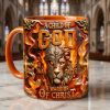 Lion Of Judah Warriors In Fire Accent Mug, Personalized Gifts For Christians 01qhti200126