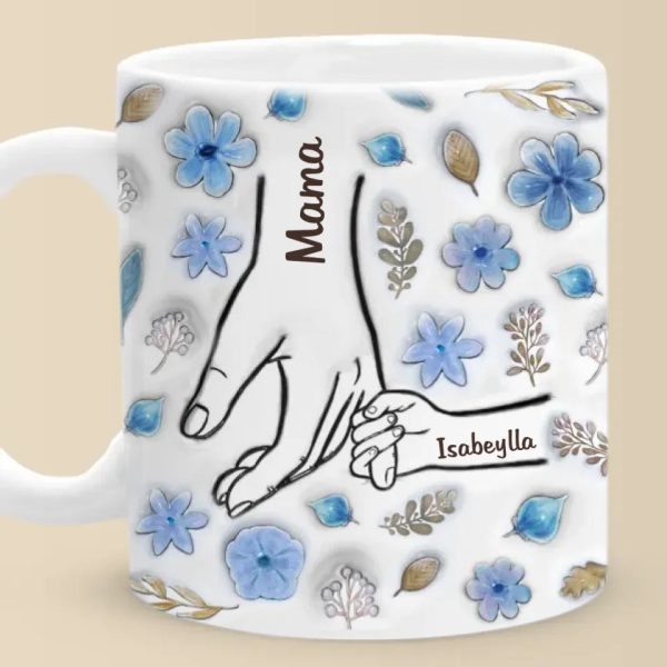 Little Hands, Big Love - Family Personalized Custom 3D Inflated Effect Printed Mug - Christmas Gift For Mom, Grandma