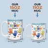 Little Hands, Big Love - Family Personalized Custom 3D Inflated Effect Printed Mug - Father's Day, Gift For Dad, Grandpa