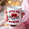 Little Miss Galentine Personalized Mug, Single Women Pink Valentine's Day Gift With Custom Name